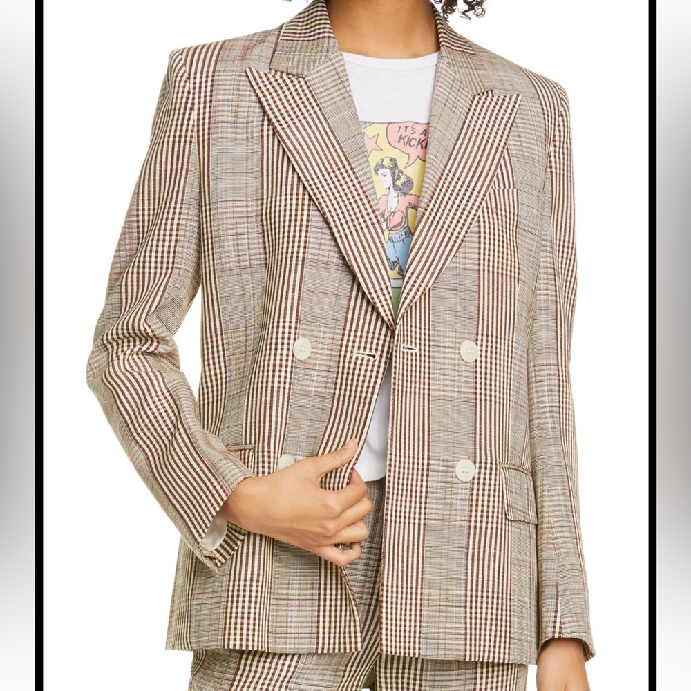 Re/Done 70s Plaid Blazer